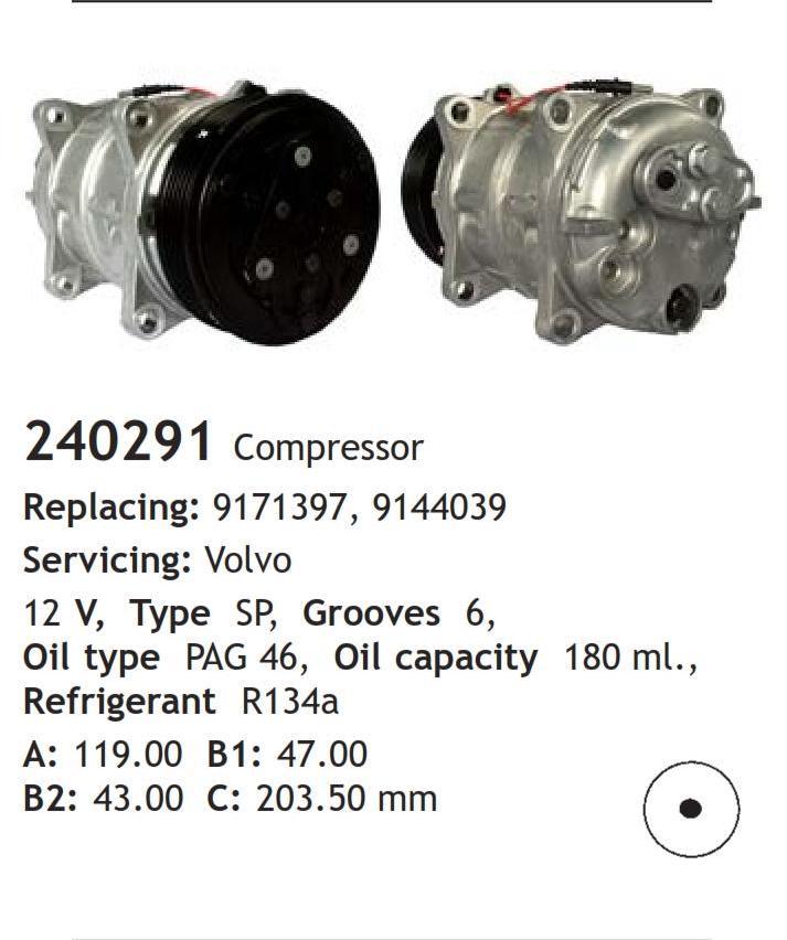 	240291 Compressor  Volvo	