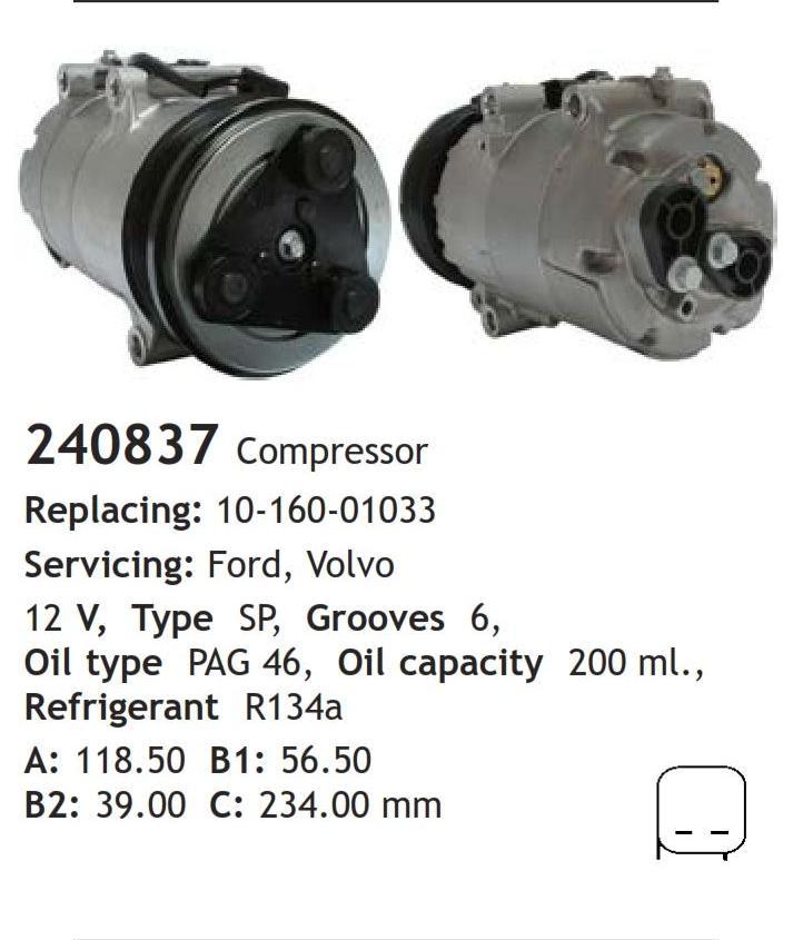 	240837 Compressor  Ford Volvo	