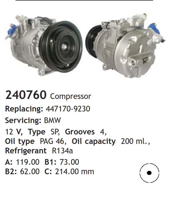 	240760 Compressor  BMW	