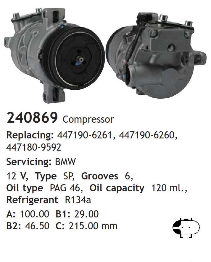 	240869 Compressor  BMW	