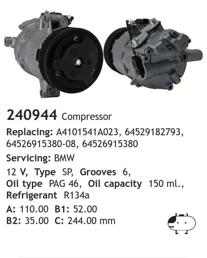 	240944 Compressor  BMW	