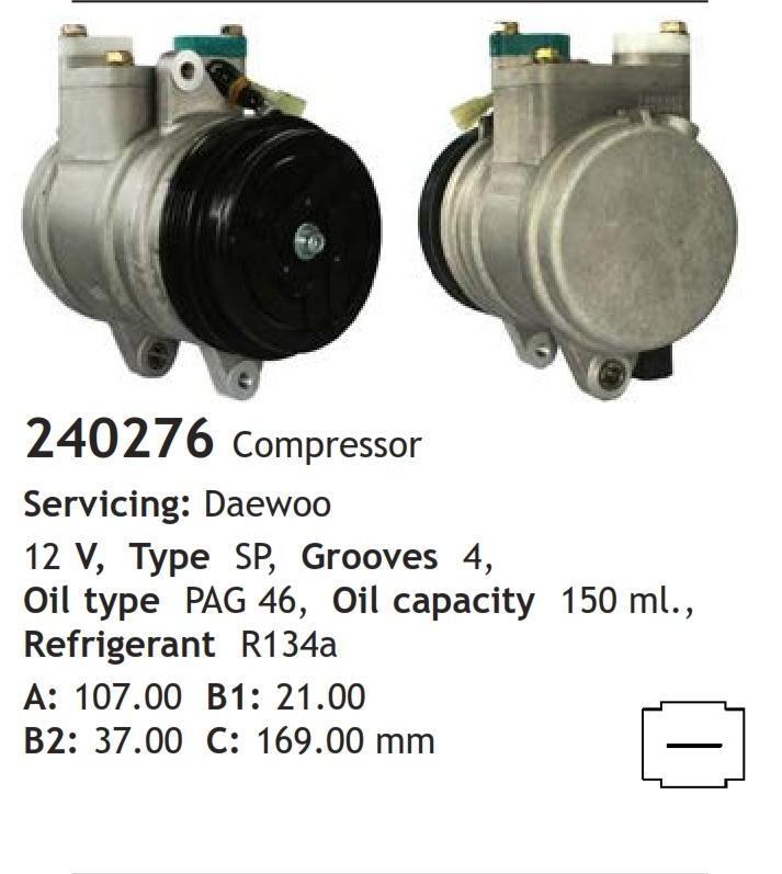 	240276 Compressor  Daewoo 	