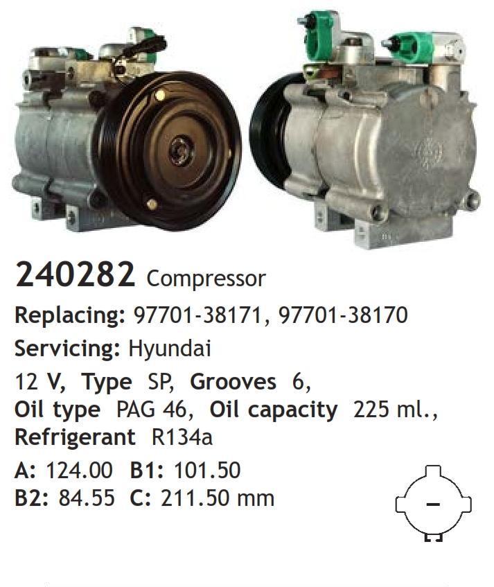 	240282 Compressor  Hyundai	