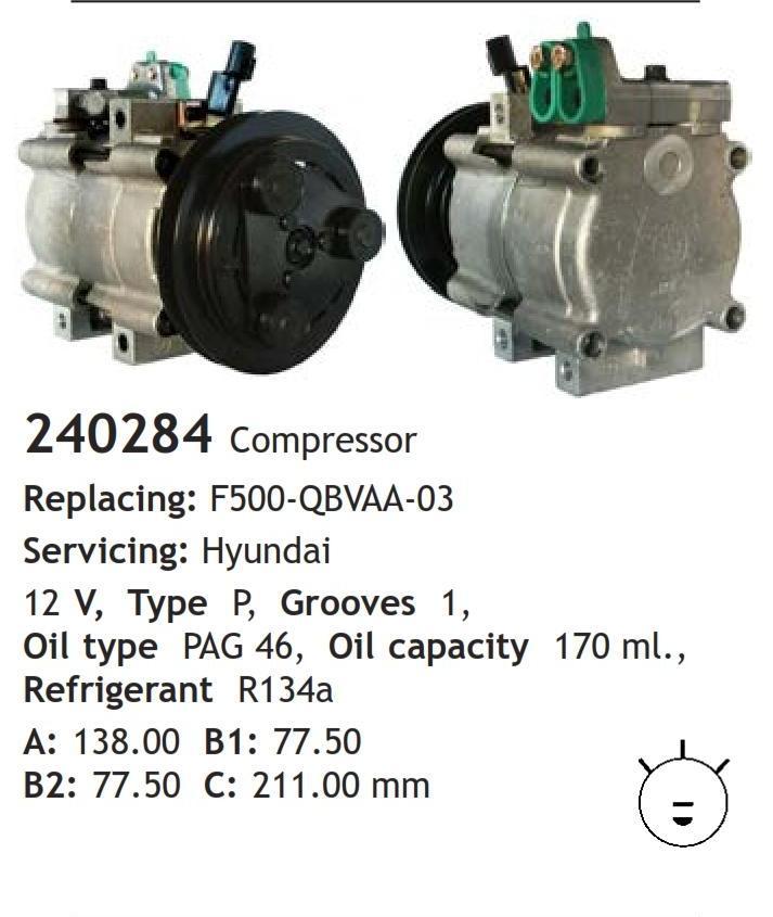 	240284 Compressor  Hyundai	