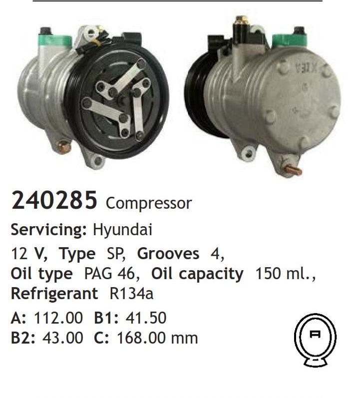 	240285 Compressor  Hyundai	