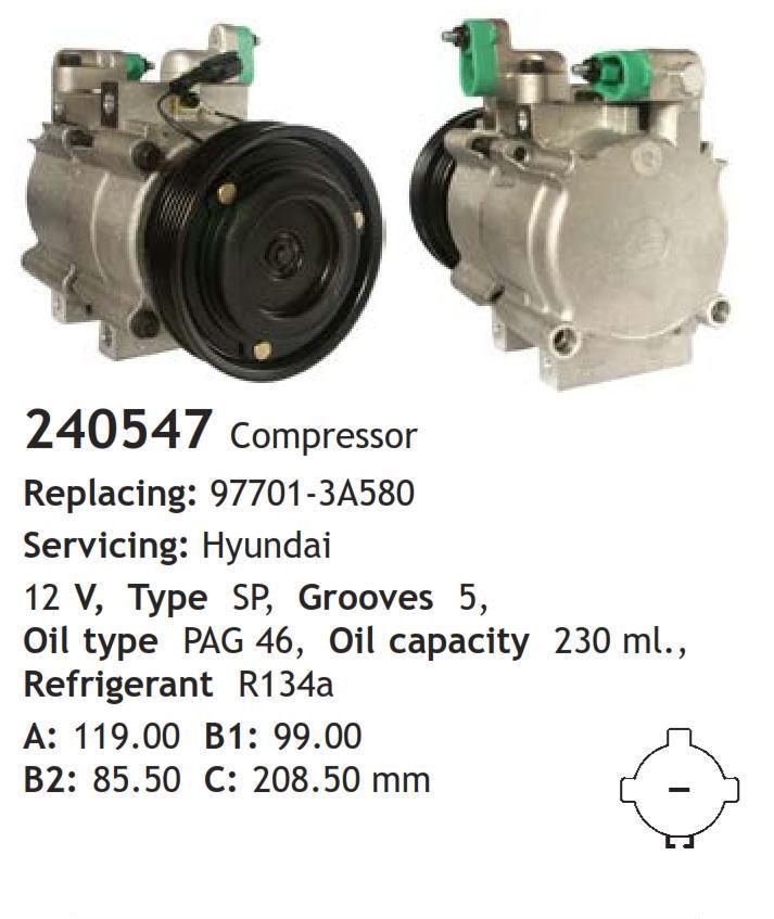 	240547 Compressor  Hyundai	