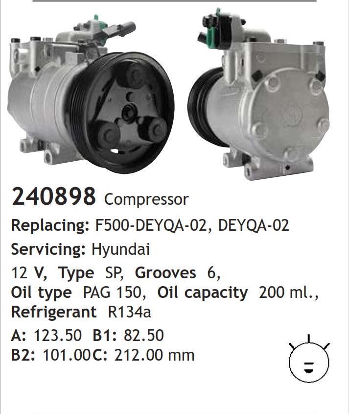 	240898 Compressor  Hyundai	