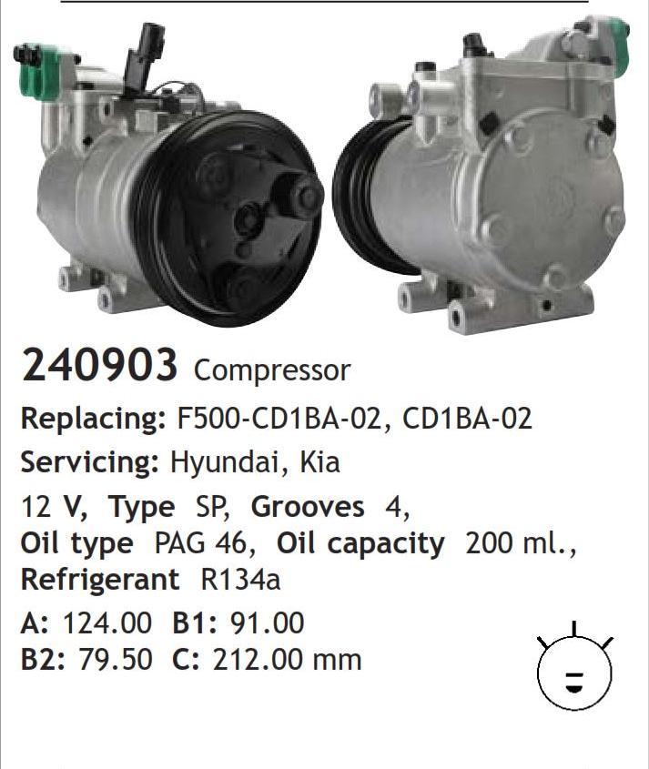 	240903 Compressor  Hyundai Kia	