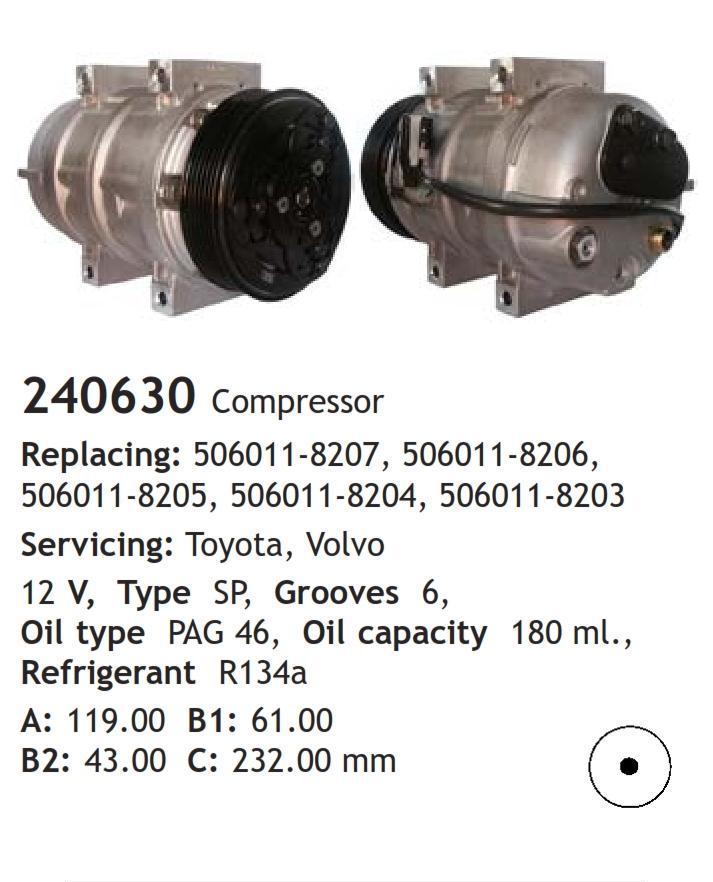 	240630 Compressor  Toyota Volvo	