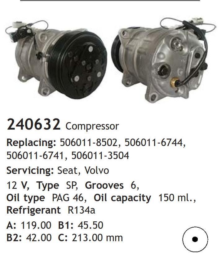 	240632 Compressor  Seat Volvo	