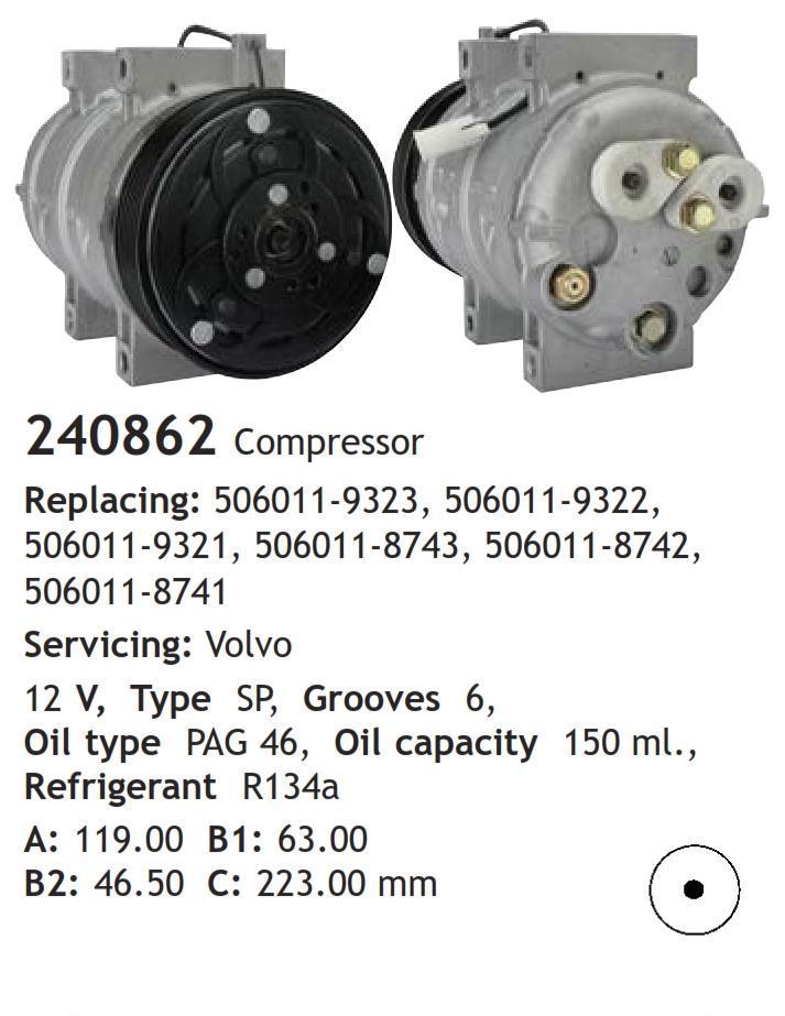 	240862 Compressor  Volvo	