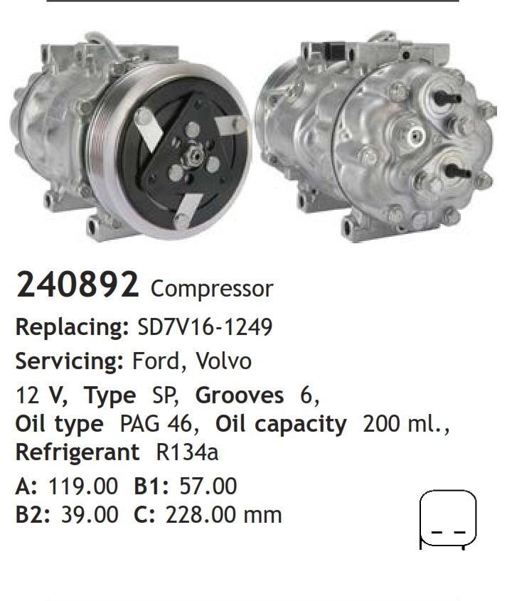 	240892 Compressor  Ford Volvo	